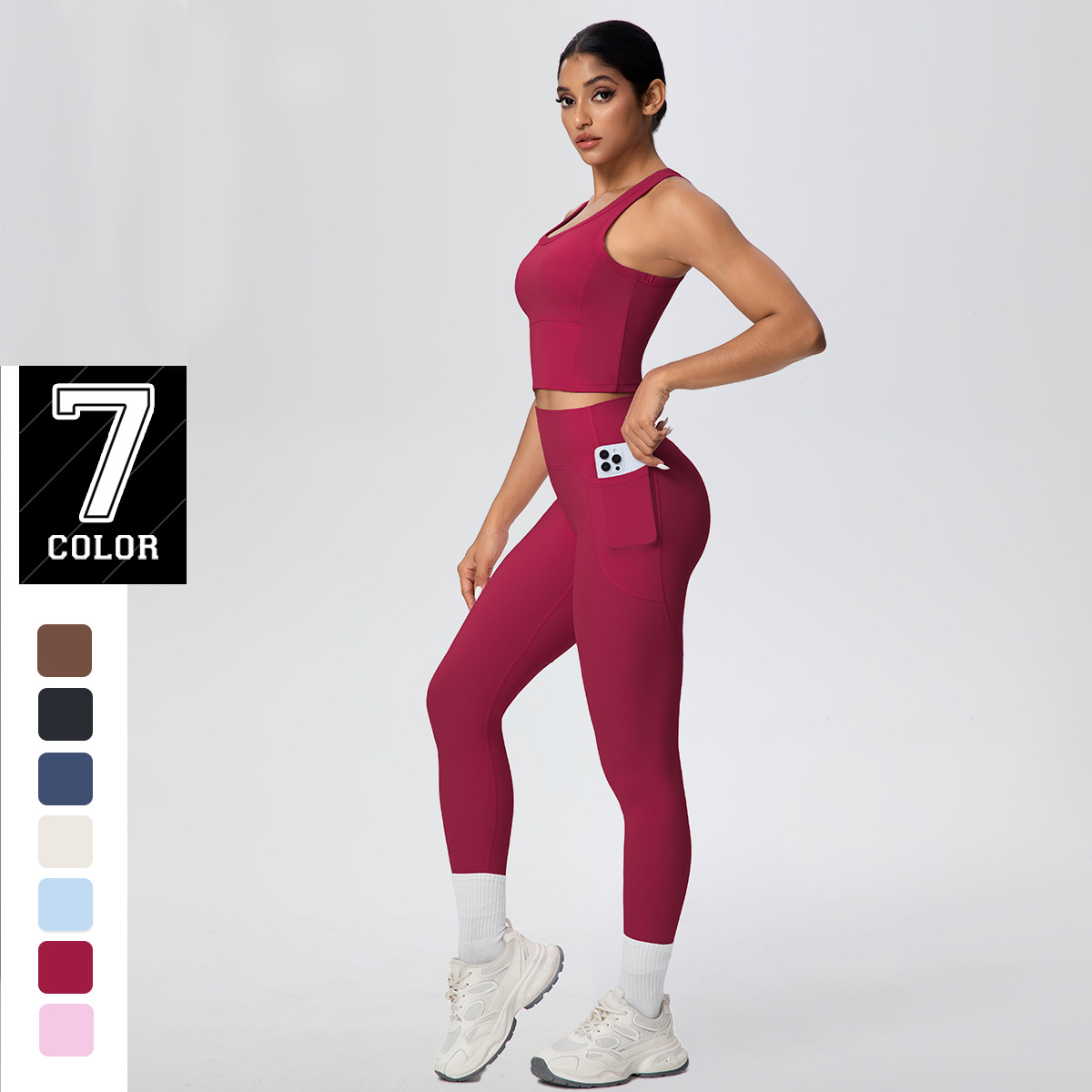 Yoga Fitness Zumba - Sport Leggings Yoga Set Women Solid