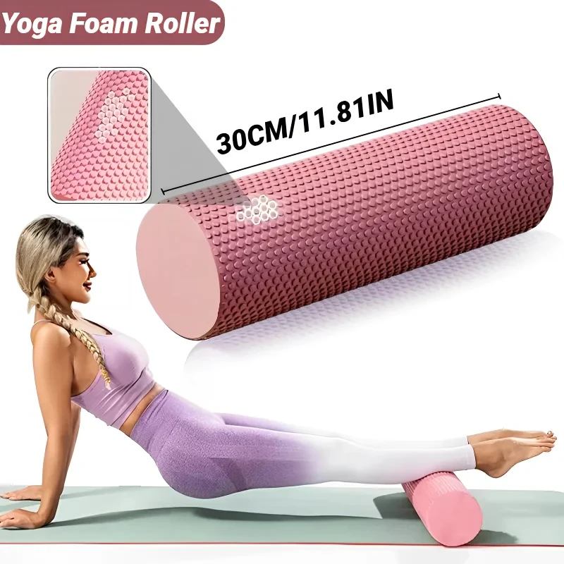 Yoga Fitness Massage - Hexagonal EVA Foam Yoga Roller, 9.5cm