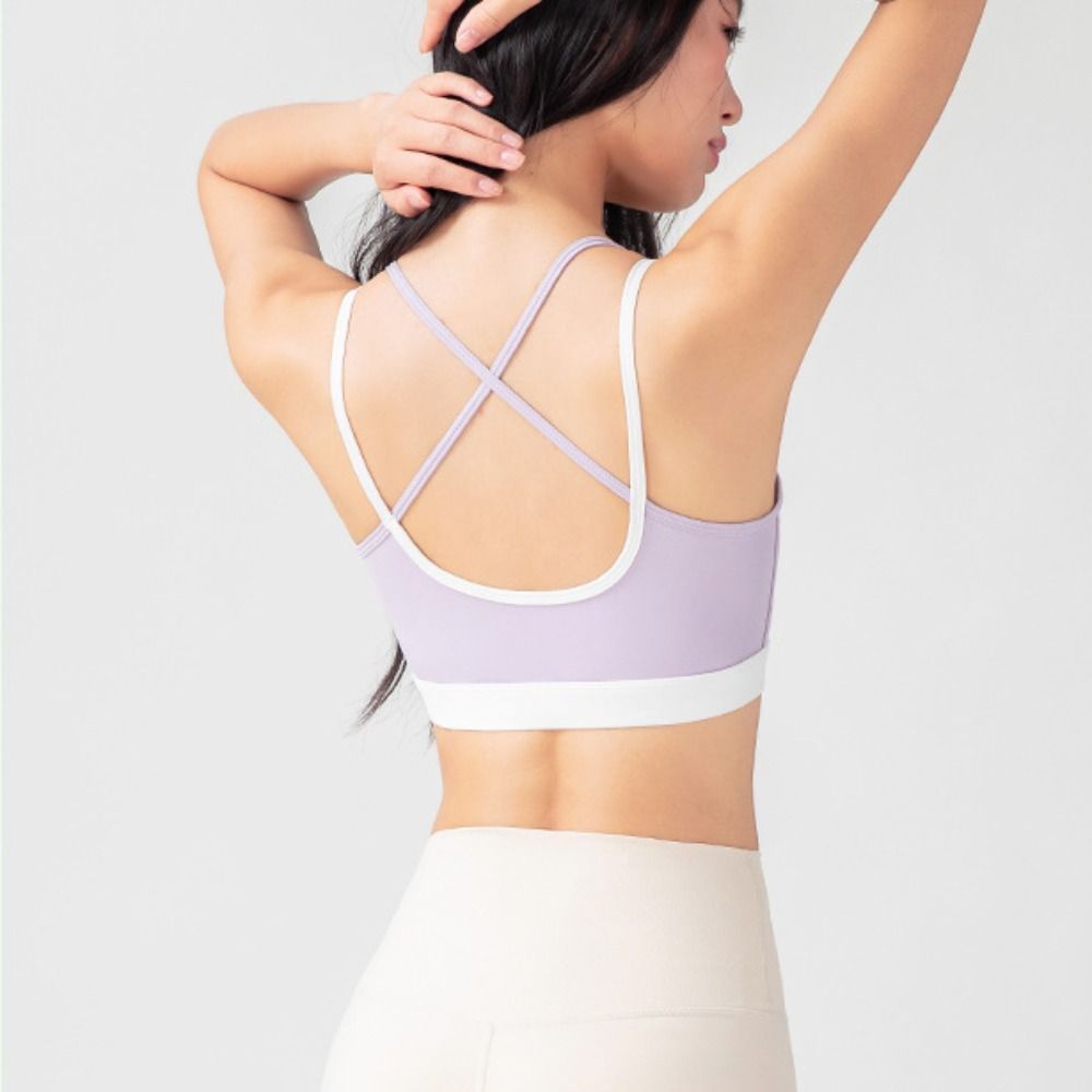 Fitness Yoga Youth - Cross Belt Seamless Sports Bra Beauty