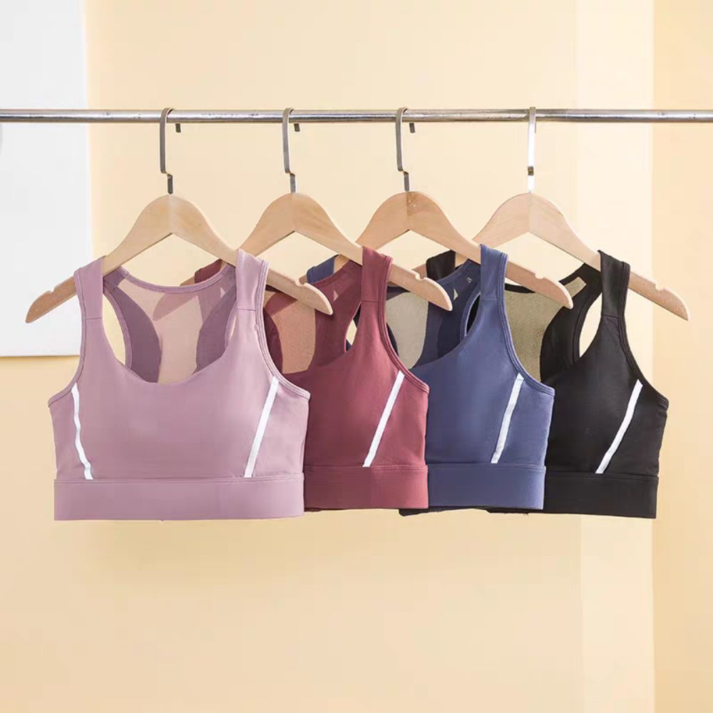 Fitness Yoga Youth - Solid Color I-shaped Sports Bra Anti-shake