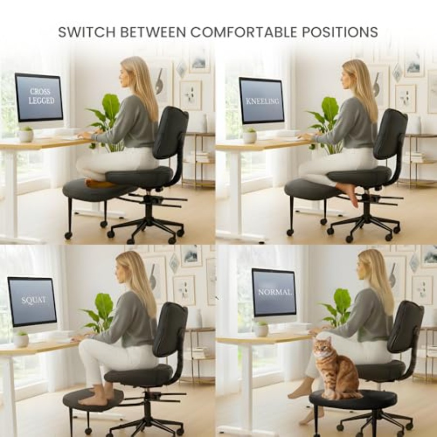 Cross Legged Office Chair Medi - Yoga & Fitness With Denise avaliação e preço