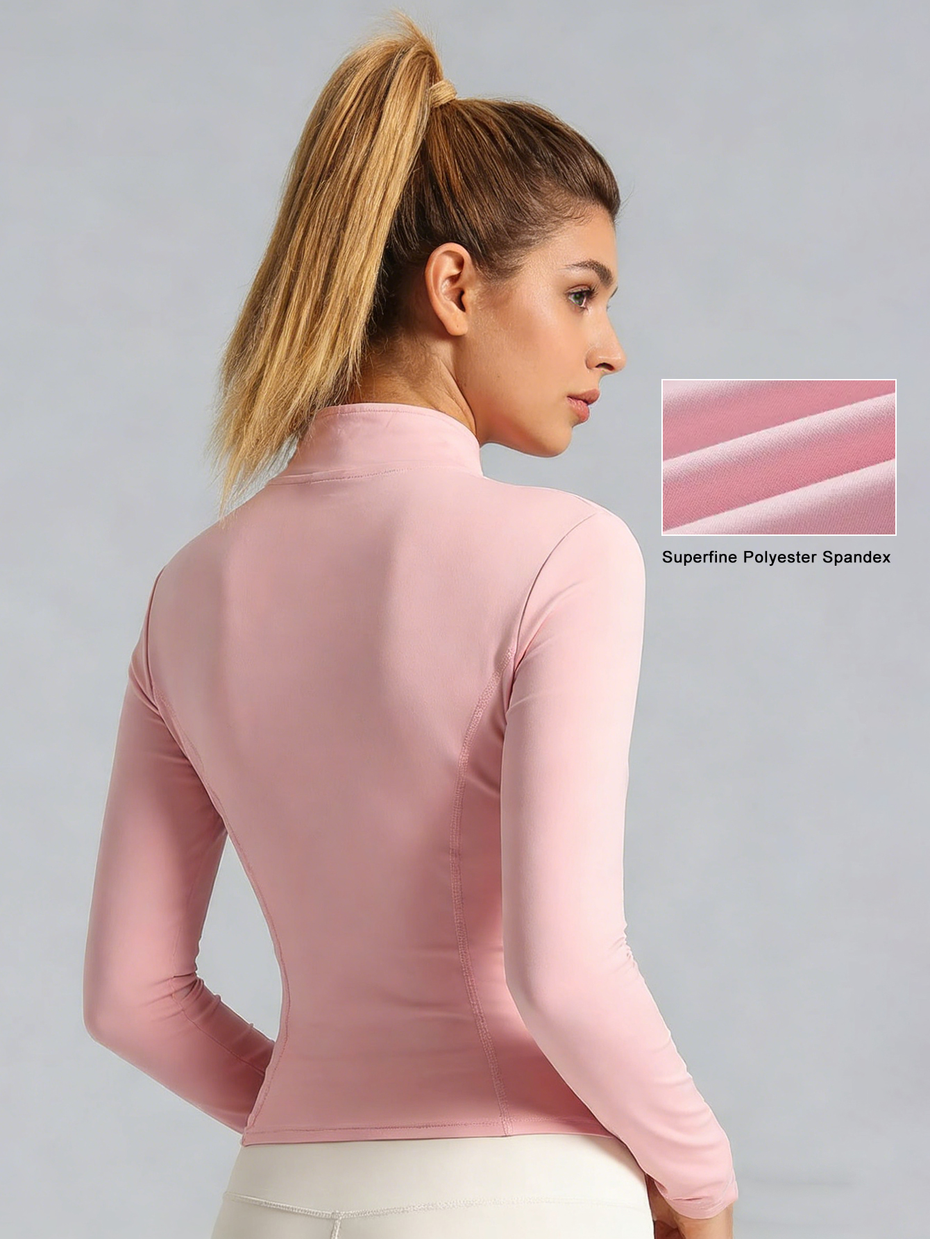 New Women Light pink Yoga Coat - Yoga In Fitness avaliação e preço