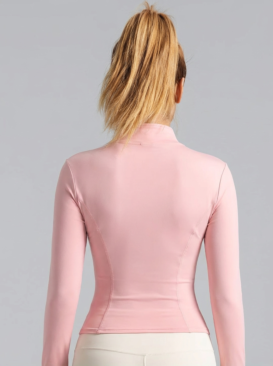 New Women Light pink Yoga Coat - Yoga In Fitness avaliação e preço