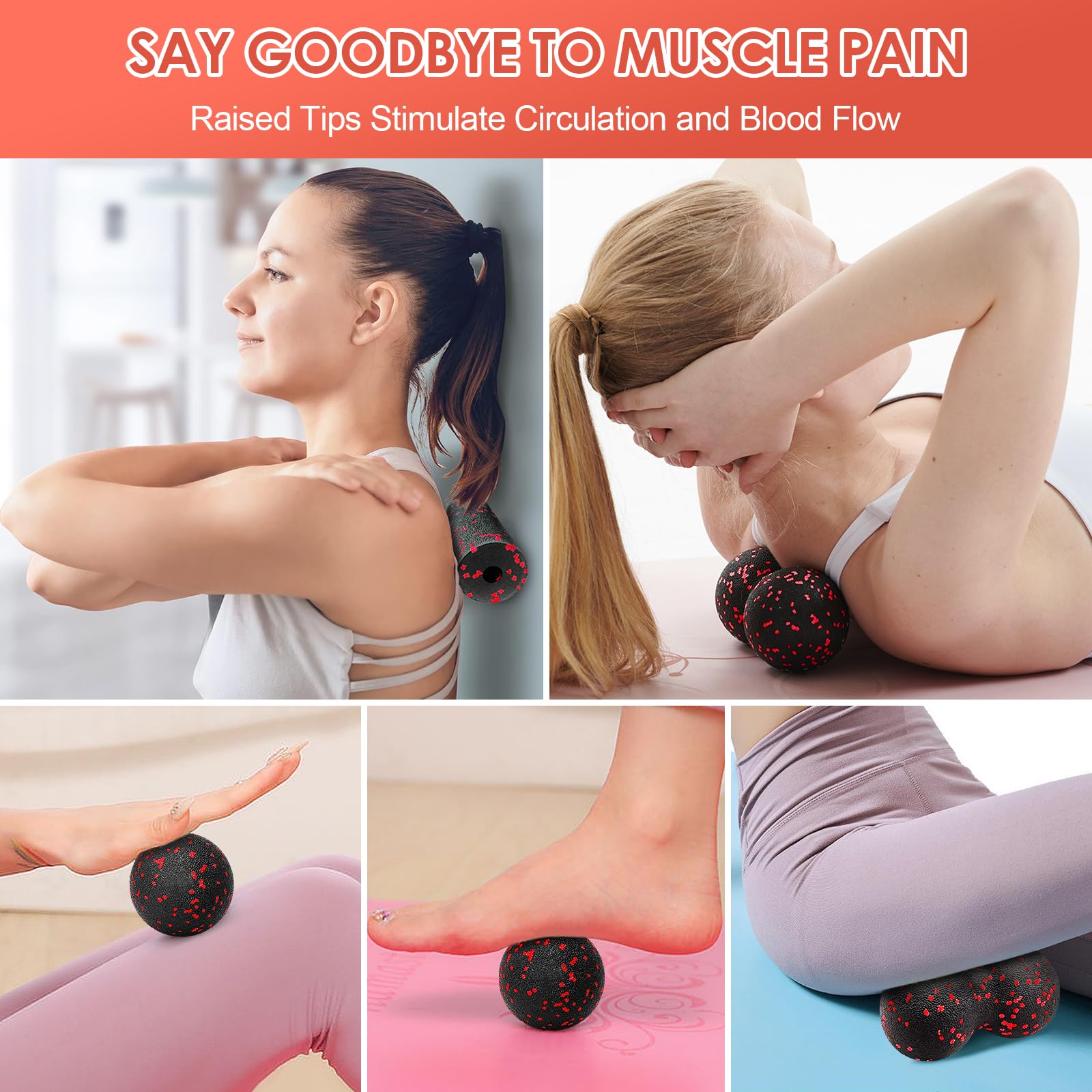 Hollow Yoga Roller Massage Pea - Yoga Fitness Massage avaliação e preço