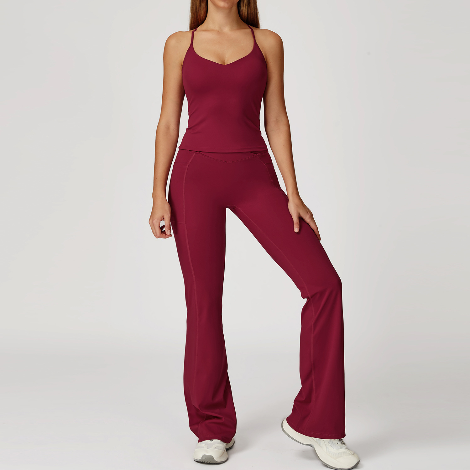 2PCS Sports Bra Women's Tracks - Yoga Fitness Zumba avaliação e preço