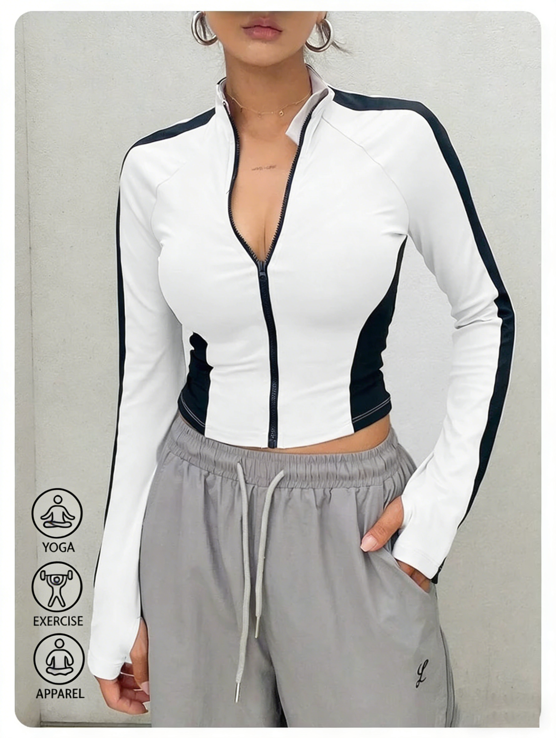 Yoga Clothes Stand Up Collar J - Yoga In Fitness avaliação e preço