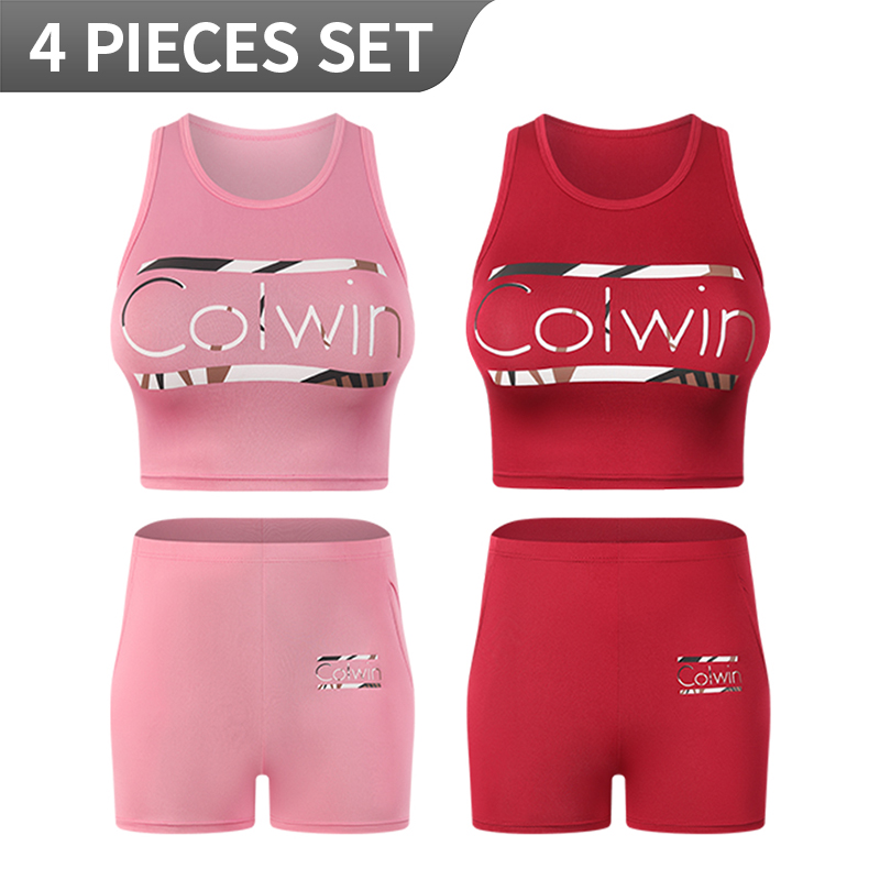 4-Piece Women's Vest Set Slim  - Fitness Yoga Youth avaliação e preço