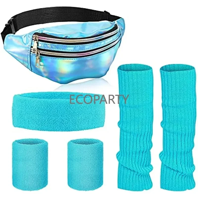 6pc 80s Women Neon Leg Warmers - Yoga Fitness Zumba avaliação e preço